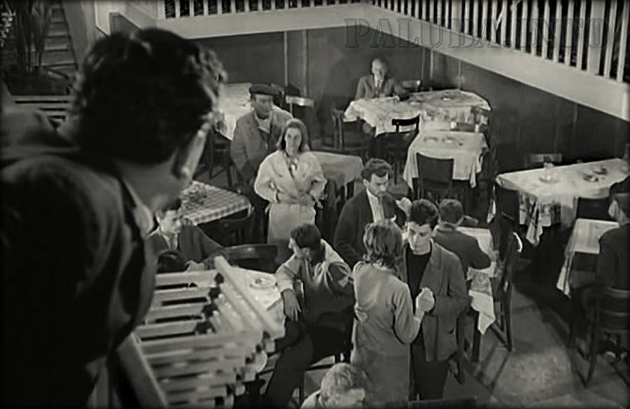 Enterijer restorana "Polet" 1962, kadar iz filma "Čudna devojka"